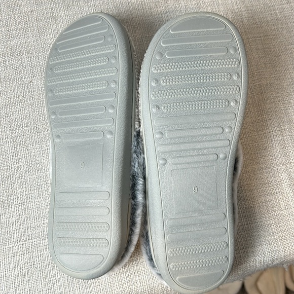 Evshine Warm Knit House Slippers Chenille Slippers Memory Foam Outdoor Soles sz9 - Picture 8 of 11